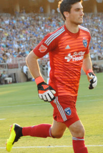 Andrew Tarbell in action against the Los Angeles Galaxy June 30, 2018 (photo: 3pointsport)